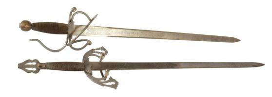 El Cid két kardjának másolata, Colada, Tizona, fém, h: 73-75 cm