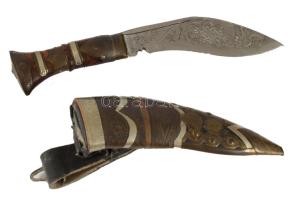 Kukri. Fém, réz, cca 1950, h: 28 cm