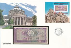 Románia 1966. 10L felbélyegzett borítékban, bélyegzéssel T:F
Romania 1966. 10 Lei in envelope with ...