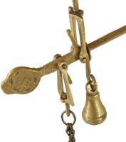Antik bronz keleti piaci függőmérleg, cca 35x30 cm