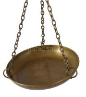 Antik bronz keleti piaci függőmérleg, cca 35x30 cm