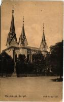 1908 Máramarossziget, Sighetu Marmatiei; Református templom, hősök szobra. Wiszner és Dávid kiadása ...