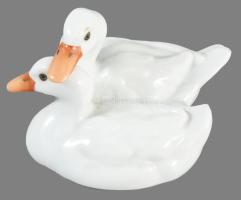Herendi, porcelán kacsapár, kézzel festett, jelzett, hibátlan, 11x7 cm