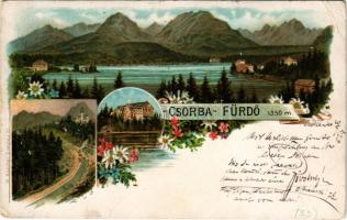 1899 Tátra, Magas-Tátra, Vysoké Tatry; Bad Csorba am See / Csorba-tói fogaskerekű vasút / Strbské pl...
