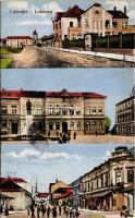 1938 Losonc, Lucenec; Városháza, utcakép. Bicskei Zoltán kiadása / street view + "1938 Losonc v...