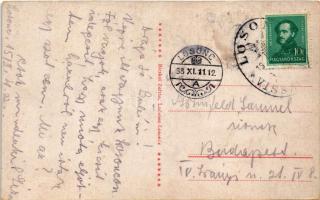 1938 Losonc, Lucenec; Városháza, utcakép. Bicskei Zoltán kiadása / street view + "1938 Losonc v...