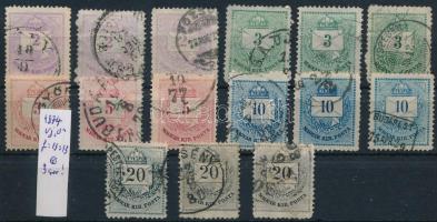 1874 Krajcáros 3 db sor