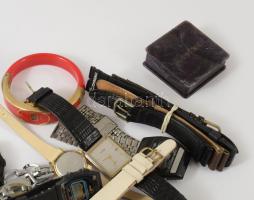 Zacskónyi óra, alkatrész, szíj tétel, közte Pulsar, Casio, stb
