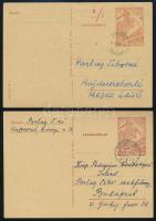 62 db díjjegyes levelezőlap az 1950-es, 1960-as évekből