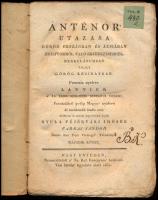 Lantier, [Étienne-Francois de]: Anténor' utazása Görög országban és Ázsiában, Egyiptomról való ...