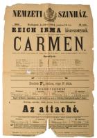 1884 Nemzeti Színház - Carmen plakát
