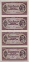 1945. 100P (4db) 2x sorszámkövetők "E 340 048810 - E 340 048811" + 2db közeli sorszám &quo...