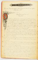 cca 1894-1915 Trencsén, a trencséni kir. kath. főgymnasium mellett fennálló önképzőkör (Vörösmarty-ö...