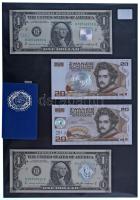Amerikai Egyesült Államok 1985. 1$ (2x) "Federeal Reserve Note" kék pecsét, "Katherin...