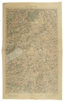 ca 1910 Velencei tó, Székesfehérvár, Balaton. 2 db katonai térkép az 1:200 000 és 1:750 000 jó állap...