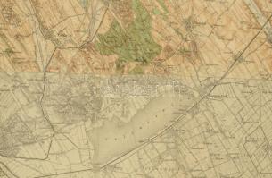 ca 1910 Velencei tó, Székesfehérvár, Balaton. 2 db katonai térkép az 1:200 000 és 1:750 000 jó állap...