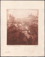 Maran, Gustav Stanislav (1886-1983), Czech artist: Prágai részlet. Rézkarc, papír. Jelzett. Lapszéli...