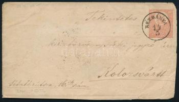 1872 5kr díjjegyes boríték "RÉZBÁNYA" (Gudlin 400 p)