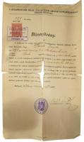 1949 Bp., a Pázmány Péter Tudományegyetem által kiállított orvosdoktori diploma (másolat) + 1929 Biz...