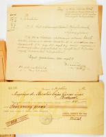 ca 1900-1940 Vegyes papírrégiség tétel: szentképek, nyomtatványok, okmányok, stb