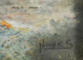 Novák Sándor (1878-1942): Felhőtanulmány. Olaj, karton, jelzett. Hátoldalán autográf felirattal és r...