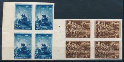 1951 A Néphadsereg napja (I.) vágott sor ívszéli 4-es tömbökben (40.000)