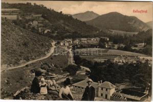 Bellus-fürdő, Belusské Slatiny Kúpele, Kúpele Slatina, Belusa; látkép, kirándulók / general view, sp...