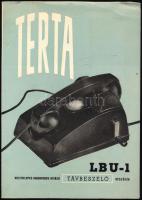 Terta LBU-1 távbeszélő (telefon) készülék, képes ismertető prospektus, leporellószerűen kihajtható