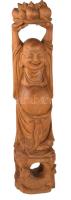 Buddha faragott fa szobor, m: 45 cm