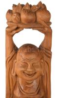 Buddha faragott fa szobor, m: 45 cm