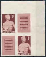 1958 Keszthelyi Ifjúsági Találkozó ívsarki vágott szelvényes fordított pár (6.000)
