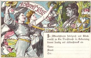 German Propaganda with Bismarck Ga. litho