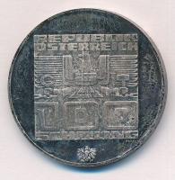 Ausztria 1976. 100Sch Ag "Innsbruck - XII. téli olimpia 1976 / Sielő" Hall-i verde T:AU (e...