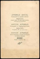 cca 1900-1910 Anya és lánya portréja, kabinetfotó Ambrus Antal brassói (Brasov, Kronstadt) műtermébő...