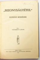 Vásárhelyi János: Bizonyságtétel egyházi beszédek Turda-Torda 1925 Füssy József. 316 (3)p. Egészvász...