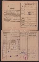 1916 Dr. Fieschler Mór a Zita királyné honvéd helyőrségi kórház ezredorvosának honvéd igazolványi kö...