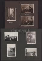1931-1935 Lakásbelsők, a budapesti Lánchíd és egyéb felvételek, összesen 26 db fotó, albumlapokra ra...