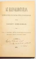 Csiky Gergely: Az ellenállhatatlan - vígjáték három felvonásban. Dedikált példány! Temesvár 1878. Sz...
