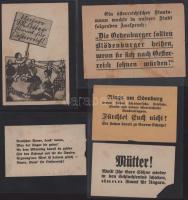 1921 Sopron 5db osztrák, magyarellenes röplap/falragasz a város hovatartozásáról szóló népszavazás i...
