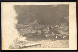 ca 1916 Monarchia katona fotó II. Gyulai népfölkelő gyalog ezred 9. századának katonái fotólap
