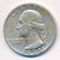 Amerikai Egyesült Államok 1954. 1/4$ Ag "Washington" T:XF lakkozott
USA 1954. 1/4 Dollar ...