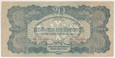 1944. 20P "A Vöröshadsereg Parancsnoksága", "CK 161488" T:XF,VF hajtatlan, de sa...