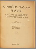 Stollár József: Az autózás iskolája ábrákkal. A motor és szerkezete. Szerzői kiadás. Bp., [1940.], P...