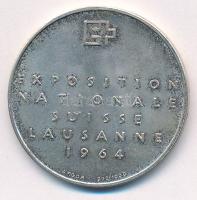 Svájc 1964. "Svájci Nemzeti Kiállítás" kétoldalas jelzett Ag emlékérem (15,16g/0.900/33mm)...