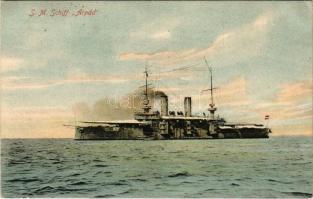 SM Schiff Árpád K.u.K. Kriegsmarine / SMS Árpád az Osztrák-Magyar Haditengerészet Habsburg-osztályú ...