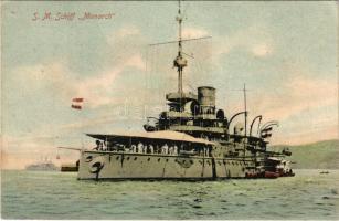 SM Schiff "Monarch" az Osztrák-Magyar Haditengerészet Monarch-osztályú partvédő páncélosa....