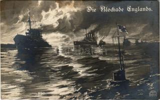 Die Blockade Englands. Kaiserliche Marine / German Naval battle (fl)