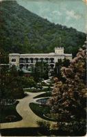 1918 Herkulesfürdő, Baile Herculane; Rezső udvar, park / Rudolfshof m. Parkanlage / spa, bath, park ...