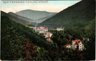 1906 Trencsénteplic-fürdő, Kúpele Trencianske Teplice, Bad Trencsénteplic; látkép. Feitzinger Ede ki...