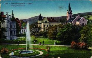 Trencsénteplic-fürdő, Kúpele Trencianske Teplice, Bad Trencsénteplic; sétány / promenade (EB)